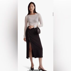 Madewell sheer long sleeve women’s layering  tee nwt white size medium